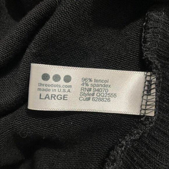Three Dots Size Top Blouse Sweater Tencel Long Sleeve - Picture 5 of 6